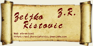 Željko Ristović vizit kartica